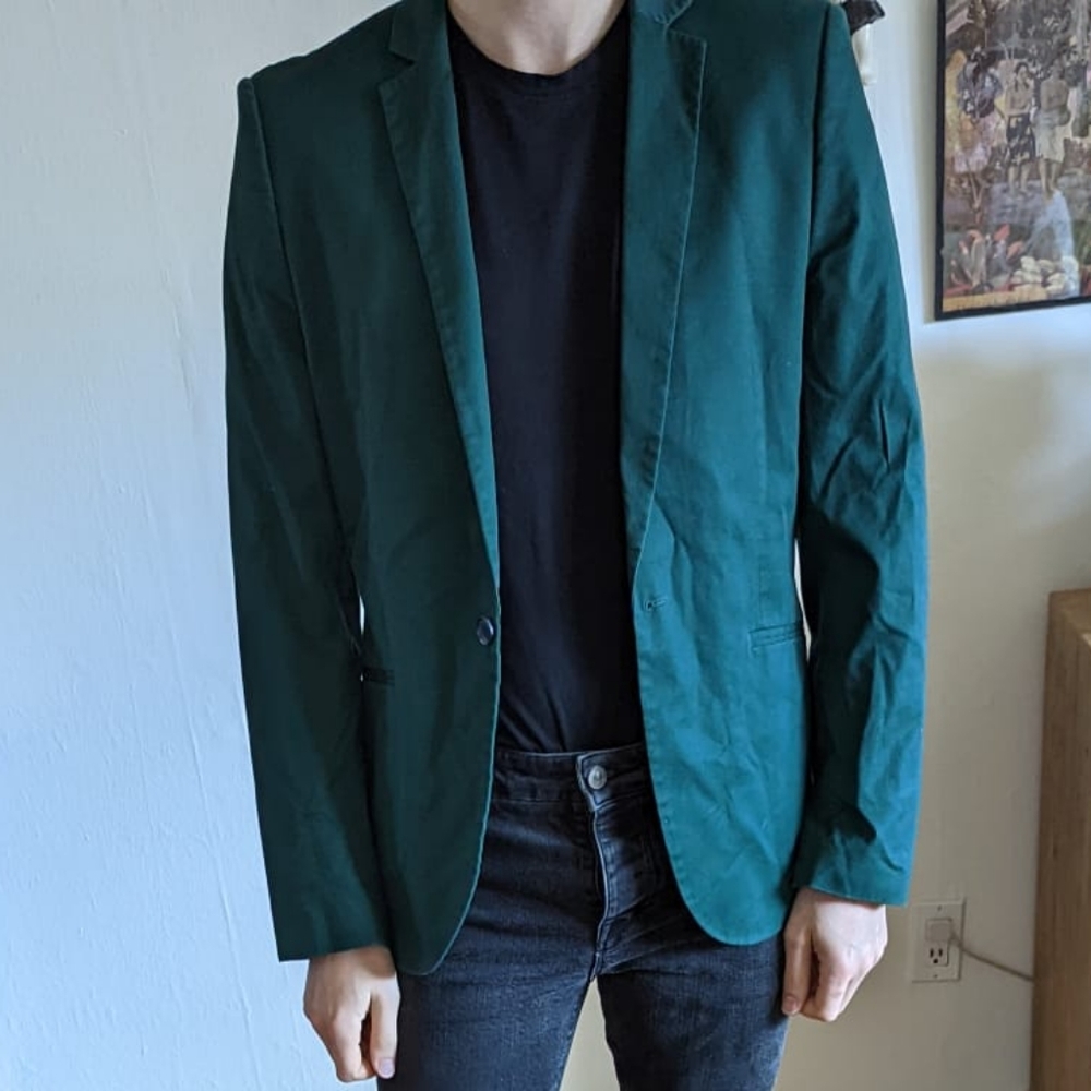H&m eur46 blazer green
